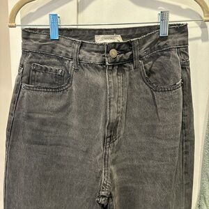 Glassons black/gray full length wide leg jeans, size 8